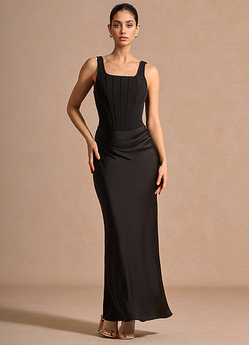 Serina Black Maxi Dress image1