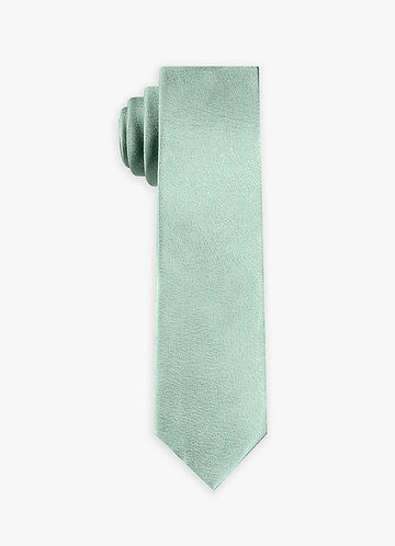 front Metallic Satin Wide Tie