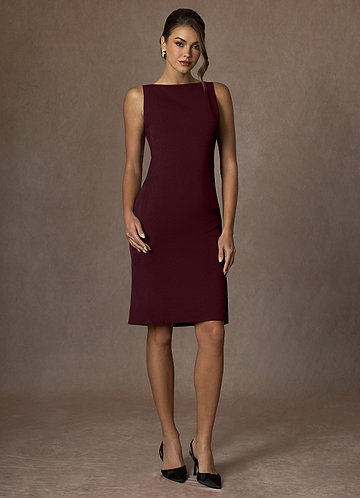front Kennedy Cabernet Structured Stretch Dress