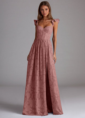 Sorina Rose Poussiéreux Robe de bal longue corset image1