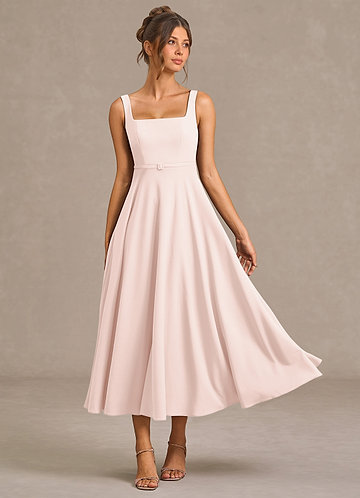 Zosia Powder Pink Midi Dress image1