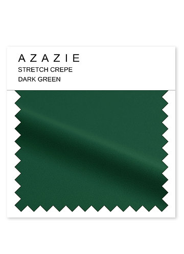 front Amostra de crepe elástico Azazie Verde Escuro