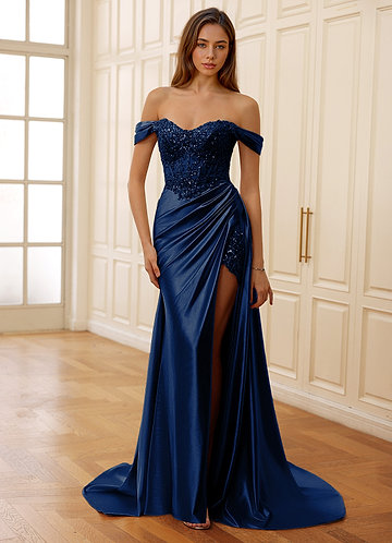 strapless open back dress Long A-Line Shimmer Prom Gown with Sheer Sequin Bodice Aqua Blue / 4