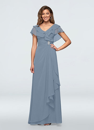 dusty blue mother of the bride gowns