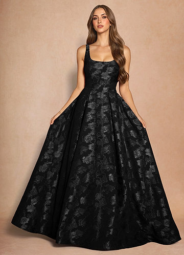 Robe Longue Noir Briac front