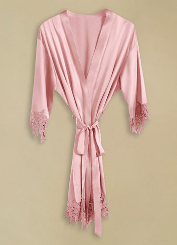 front_Frolick Lace and Satin Robe