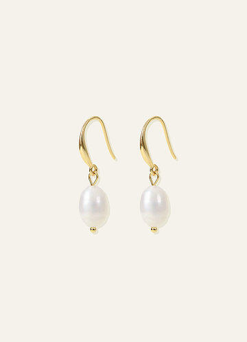 front Classic Pearl Drop Earrings