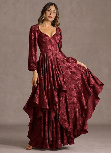 Milena Wine Maxi Dress image1