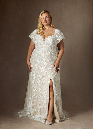 plus size white embroidered dress Martina Liana 1447 - Bridal Size 20 main image 0