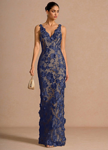 vestido Maxi Marinha Cireth front