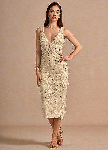 Beige Cocktail Dress | Azazie IE Beige Cocktail Dress | Azazie IE