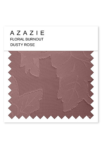front Azazie Floral Burnout Swatch Dammig Ros