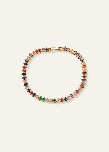 front Crystal Tennis Bracelet