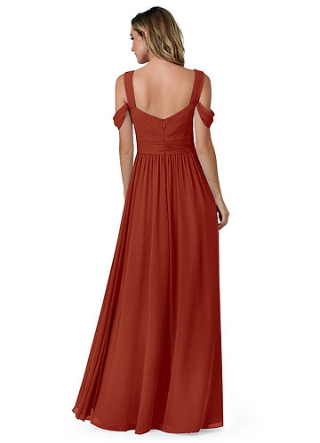 rust bridesmaid dress