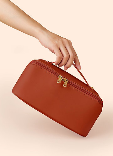 front Bolsa de maquillaje de PU