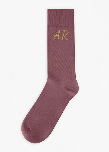 front Personalized Embroidered Name Groom and Groomsmen Socks