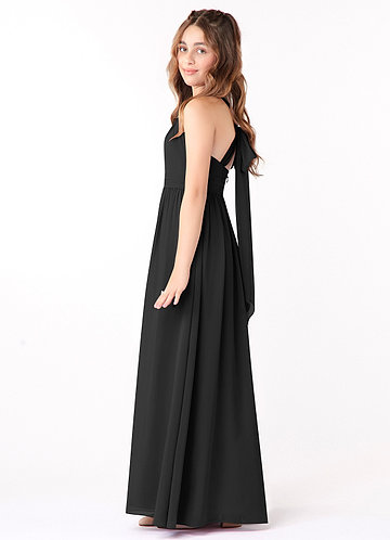 Azazie Raychelle Junior Bridesmaid Dress in Black | Azazie