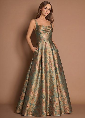 Genevra Vintage Teal Maxi Dress image1
