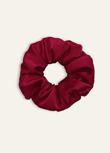 front Matching Color Bridesmaid Stretch Satin Over Size Scrunchies 3Pack