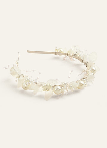 front Pearl Floral Headband