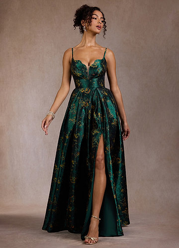 Cristal Deep Green Maxi Dress image1