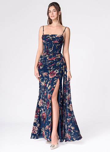 Aurra Navy Multi Maxi Dress image1