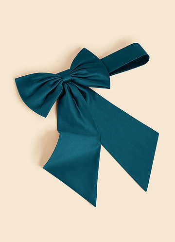 front Matching Color Matte Satin Bow Sash