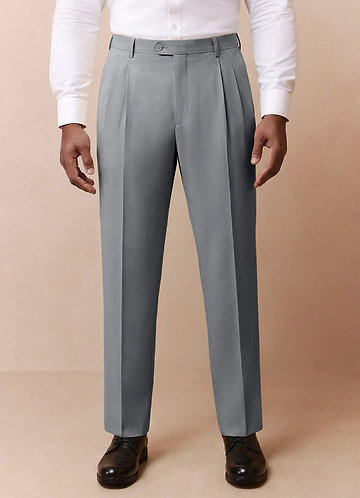 front Owen Grey Lightweight Tailored Dress Pants