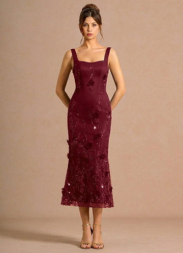 Zarelle Wine Midi Dress image1