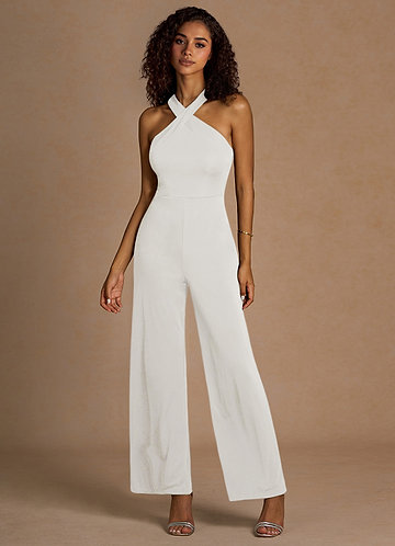 Jorja White Cross Back Jumpsuit image1