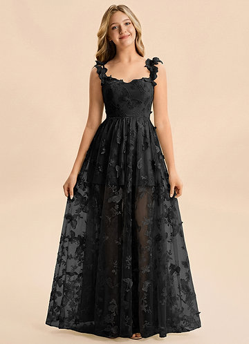 front Azazie Ava Junior Formal Dress
