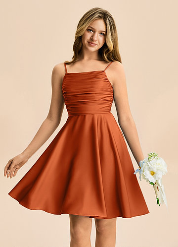 orange dresses for juniors Orange Junior Bridesmaid Dresses