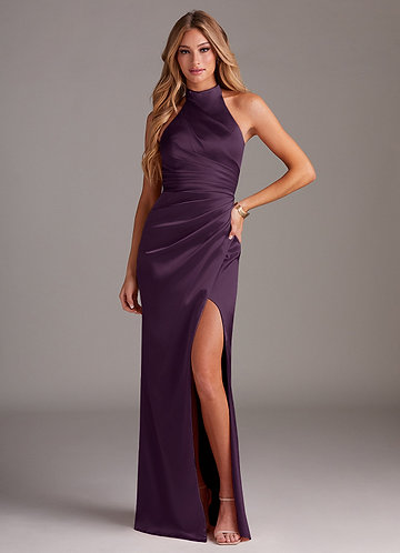 Azazie Lamara Plum Bridesmaid Dresses | Azazie AU