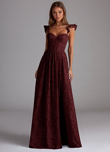 Sorina Wine A Line Prom Dress image1