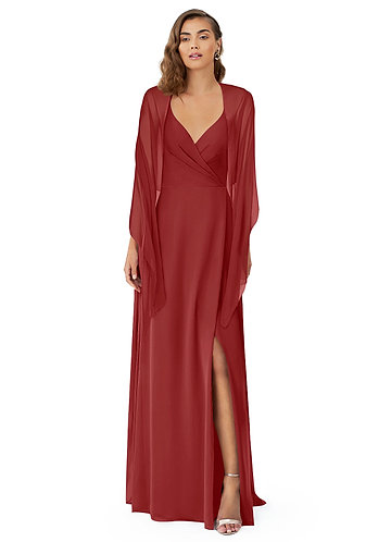 front Azazie Matching Color Ireland Chiffon Shawl