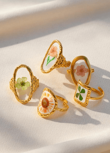 front Autumn Flower Ring