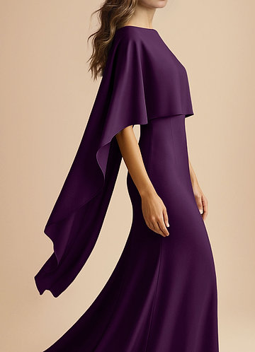 front Azazie Matching Color Stretch Satin Multiway Cape