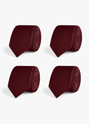 front Stretch Satin Skinny Tie Set – 4 Pieces