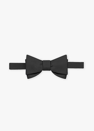 front Stretch Satin Bow Tie