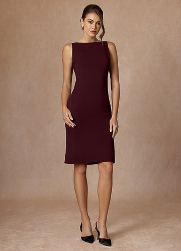 front Kennedy Cabernet Structured Stretch Dress