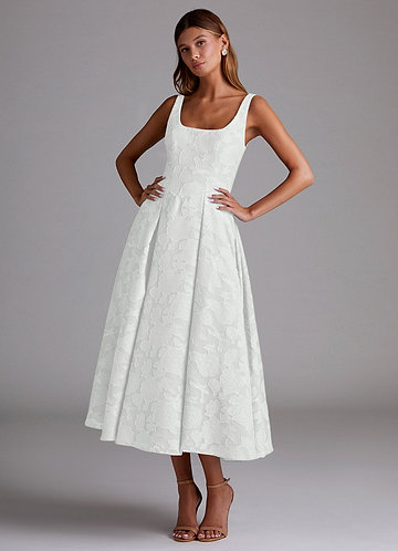 Robe Mi-Longue Blanc Adelie image1