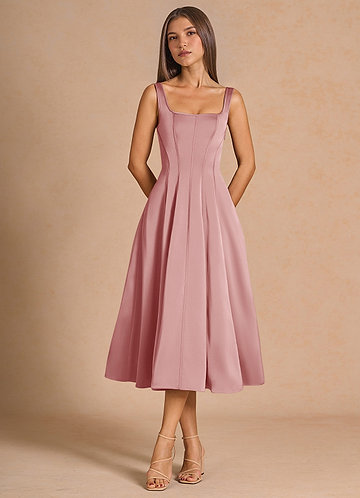 Nolia Light Pink Midi Dress image1