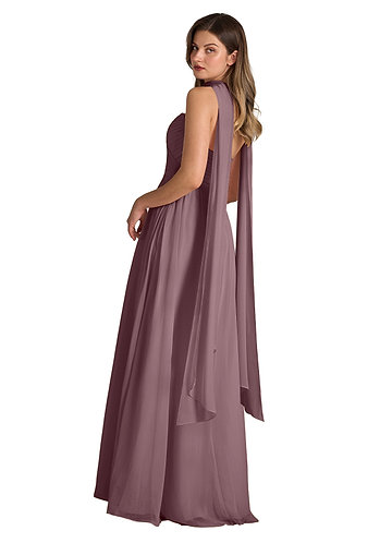 front Azazie Matching Color Chiffon Scarf