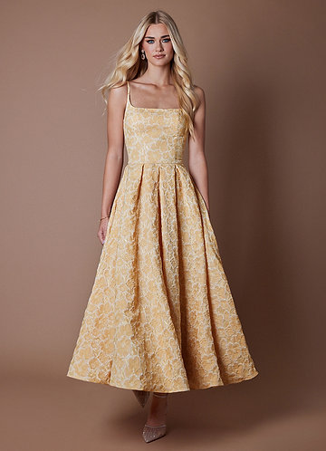 Alina Maxi Klänning Blek Ringblomma image1