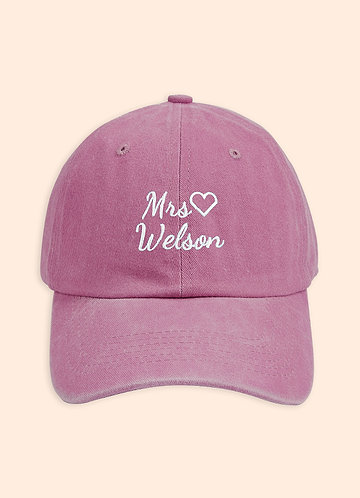 front Cappello da sposa ricamato personalizzato