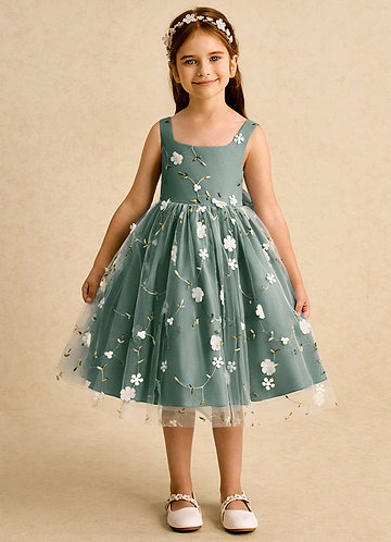 eucalyptus junior bridesmaid dresses Zapakasa Women Beaded Eucalyptus Bridesmaid Dress with Sequins Tulle A-Line  Wedding Guest Dress main image 1