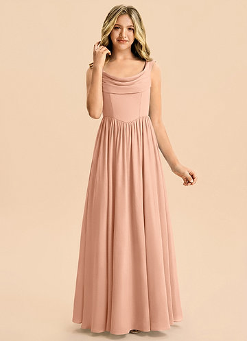rose gold jr bridesmaid dresses Azazie Jiya Junior