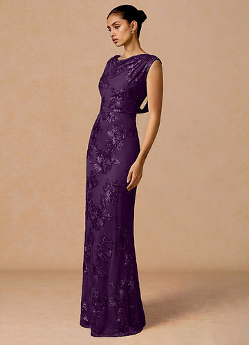 Robe Longue Prune Elowis image1