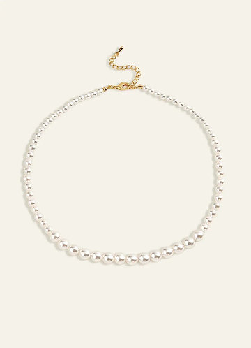 front Elegant perle halskæde