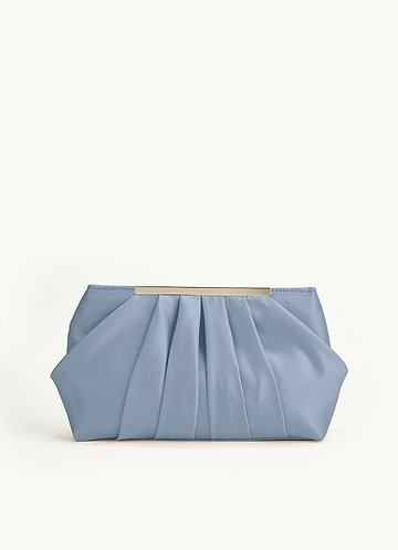 front Matte Satin Pleated Clutch